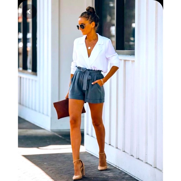 Vici Pants - Vici Dolls Maeve Paper Bag Pocketed Shorts S